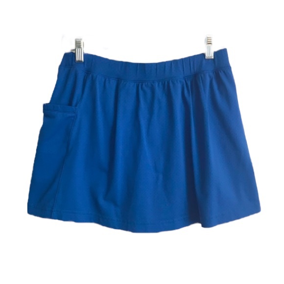 🔴 4/$15 REEBOK cobalt blue perforated mini athletic skirt skort size M in EUC - Picture 2 of 12